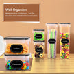 PRAKI Airtight Food Storage Container Set with Lids, 16 Pcs Plastic Dry Food Canisters for Kitchen Pantry Organizers and Storage, Ideal for Cereal, Flour & Sugar - Labels, Marker(Black) 🍁 All In One Marketplace Canada