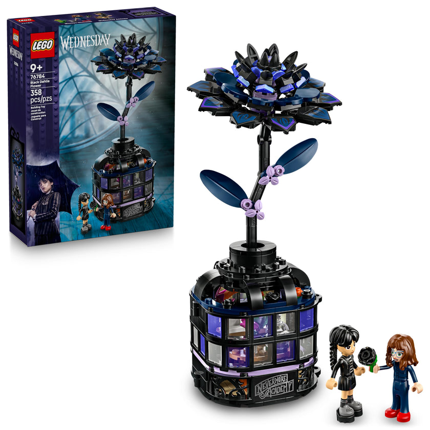 LEGO Wednesday Black Dahlia Flower Building Toy - Pretend Play Set for Girls & Boys, Ages 9+ - with Wednesday Addams & Professor Minidolls - Building Blocks for Kids - Gift Idea for Birthdays - 76784 🍁 All In One Marketplace Canada