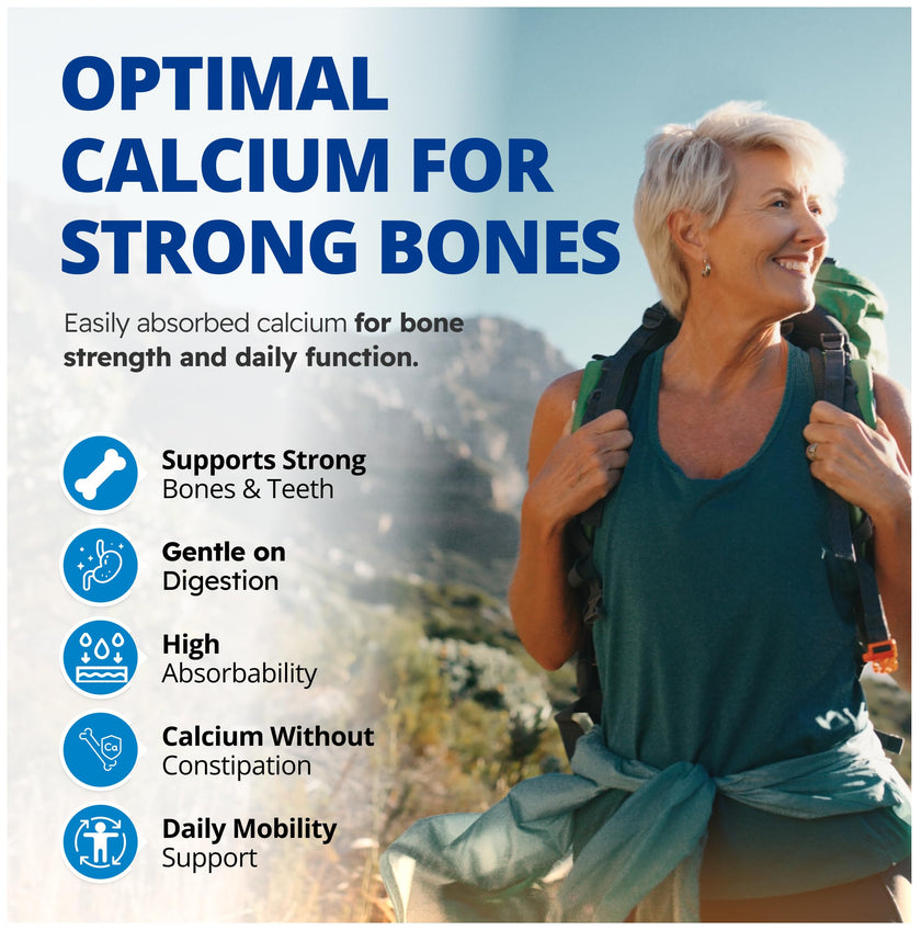 CanPrev Calcium Malate Bis-Glycinate Supplement, 120 Capsules 120-Day Supply - Therapeutic 200mg Elemental - Ideal for Healthy Bones, Teeth, Muscle Cramps and Promote Relaxation - Vegan and Non-GMO 🍁 All In One Marketplace Canada