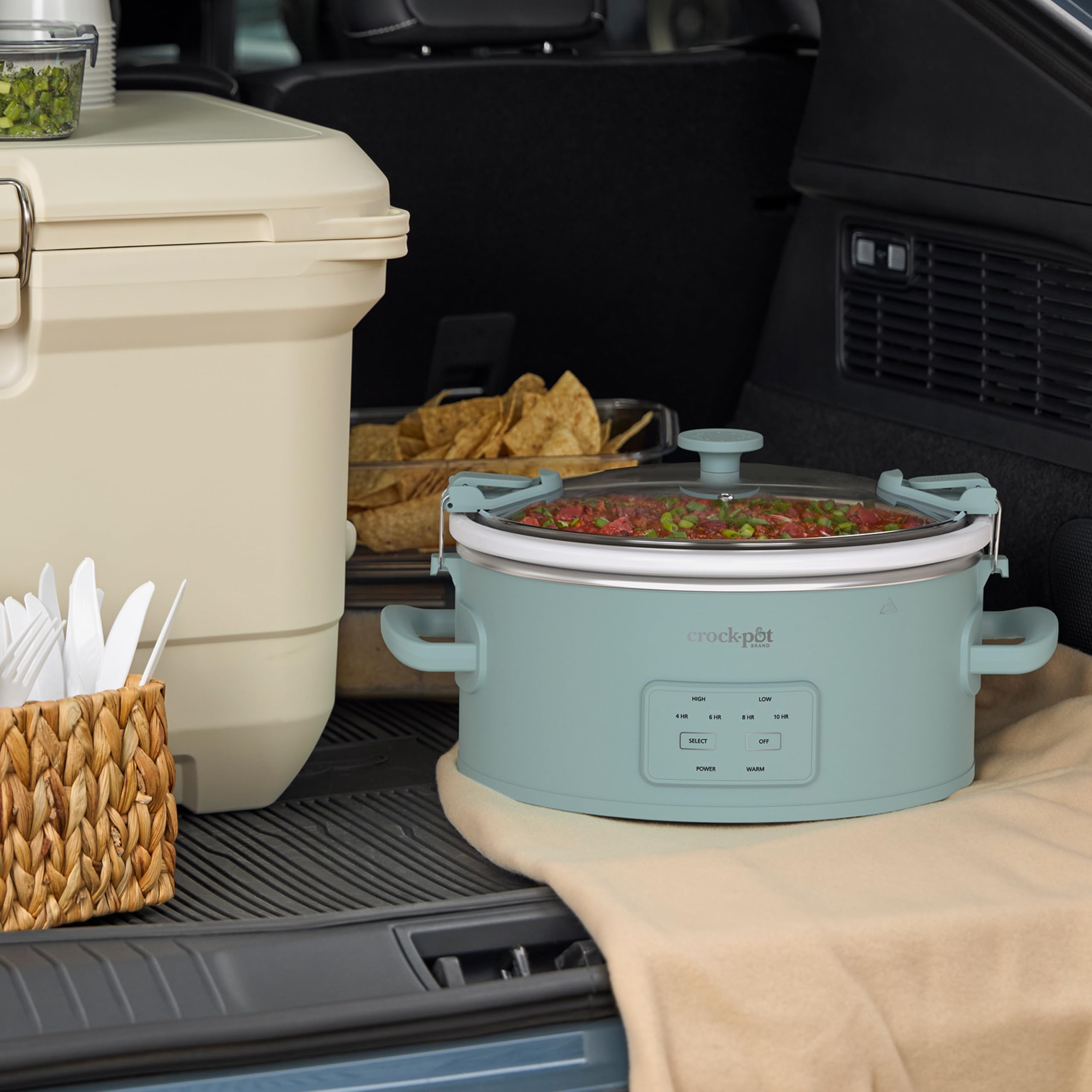 Crock-Pot Design Series Programmable 6-Quart Slow Cooker, Ocean Fog Green 🍁 All In One Marketplace Canada