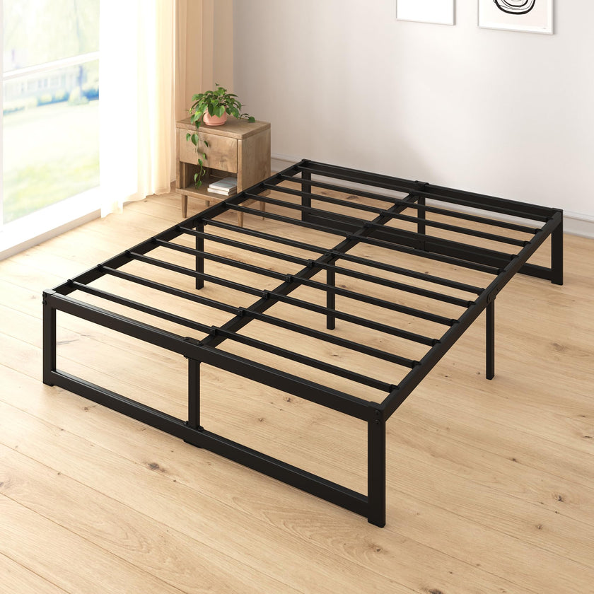 Zinus Full Bed Frame - ABEL 14 inch Metal Bed Frame with Steel Slat Support, No Box Spring Needed, Easy Assembly - Minimalist Platform Bed in a Box with Underbed Storage Space, 5 Year Wrranty, Full 🍁 All In One Marketplace Canada