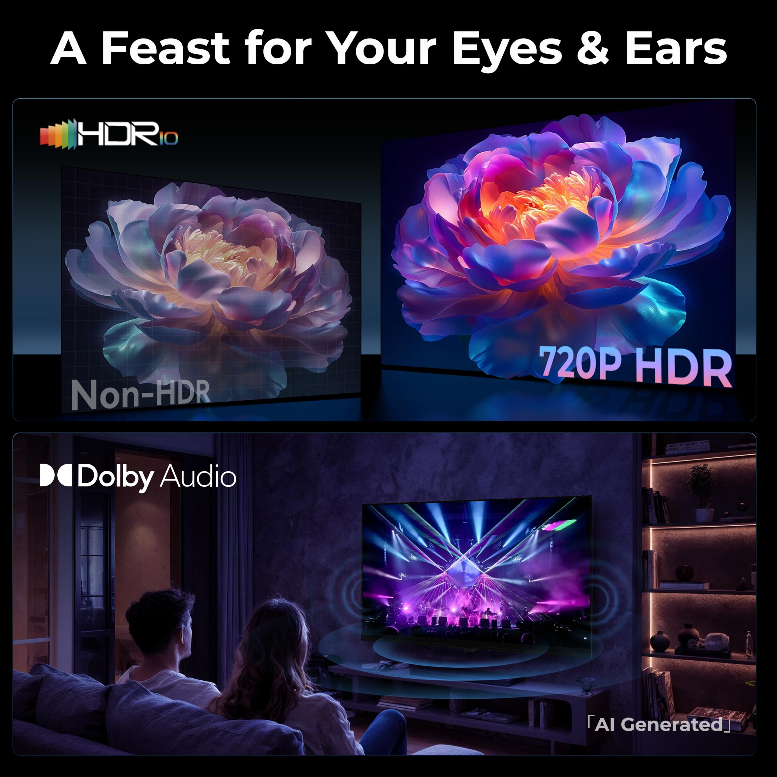 FPD 32 Inch Smart TV 720p HD Powered by Tizen OS Compatible with Samsung TV Plus, Dolby Audio, HDR 10, Gaming Hub, SmartThings, Voice Control, Built-in Miracast, Flat Screen Television (AT32-P1, 2026) 🍁 All In One Marketplace Canada
