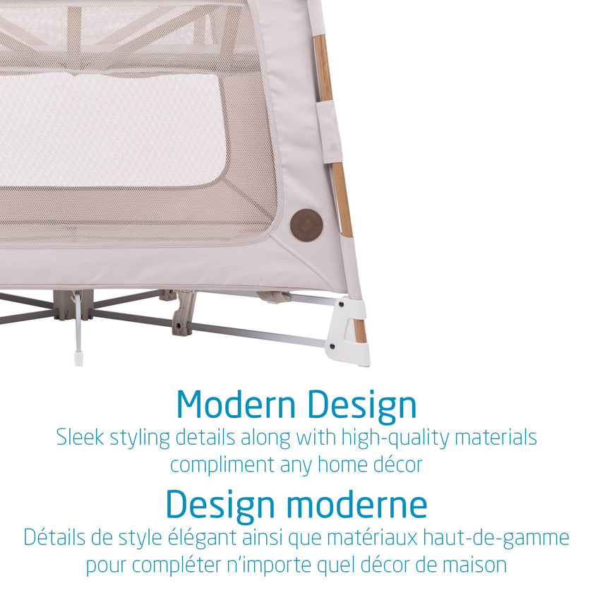 Maxi-Cosi Swift Playard, Playpen with 3-in-1 (Newborn bassinet, toddler, play), Portable, ultra comfort, 1 step fold, travel bag included, Horizon Sand 🍁 All In One Marketplace Canada