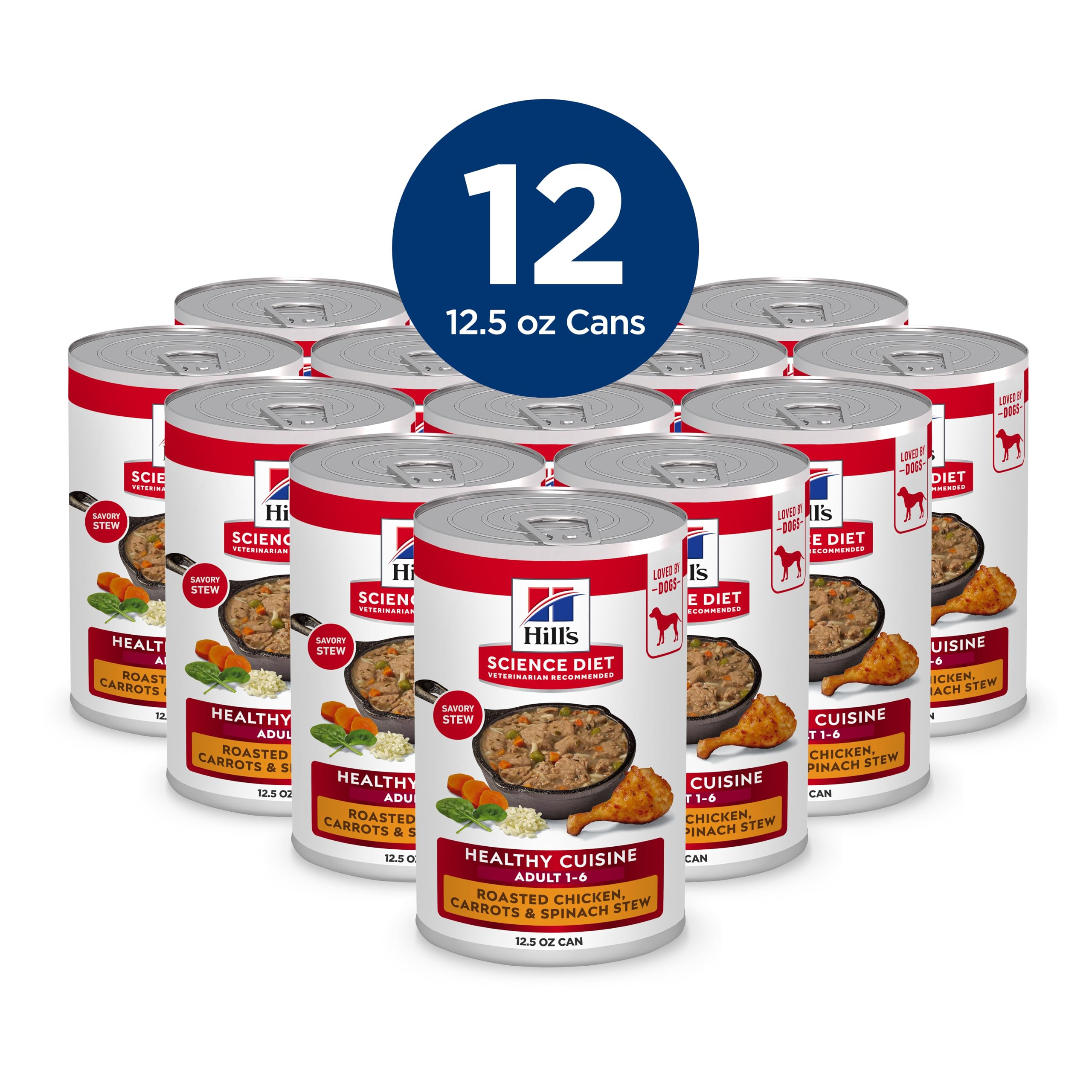 Hill's Science Diet Adult Healthy Cuisine Canned Dog Food, Roasted Chicken Carrots & Spinach 12 x 354 g Can 🍁 All In One Marketplace Canada