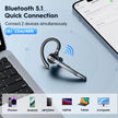 New bee Bluetooth Headset V5.1, 72H Talktime Wireless Bluetooth Earpiece for Cellphone with 500mah Charging Case Dual Mic Noise Cancelling Hands-Free Earphones for Office Driver Calls 🍁 All In One Marketplace Canada