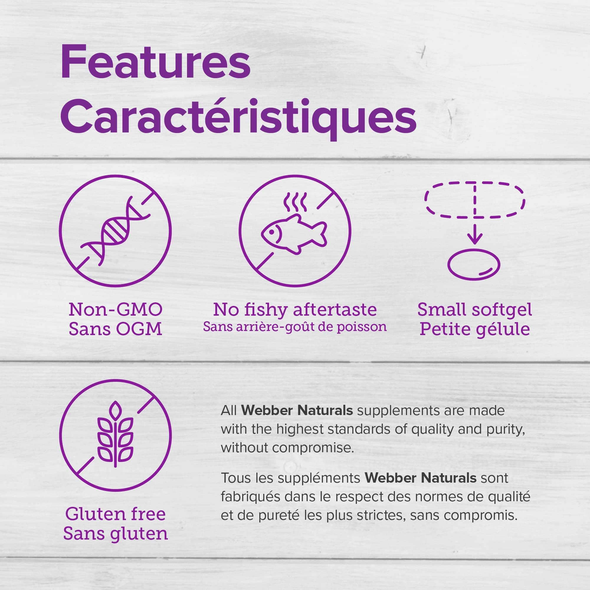 Webber Naturals Omega-3 300 mg Mini, 220 Clear Enteric No Fishy Aftertaste Mini Softgels, Supports Cardiovascular Health and Brain Function 🍁 All In One Marketplace Canada