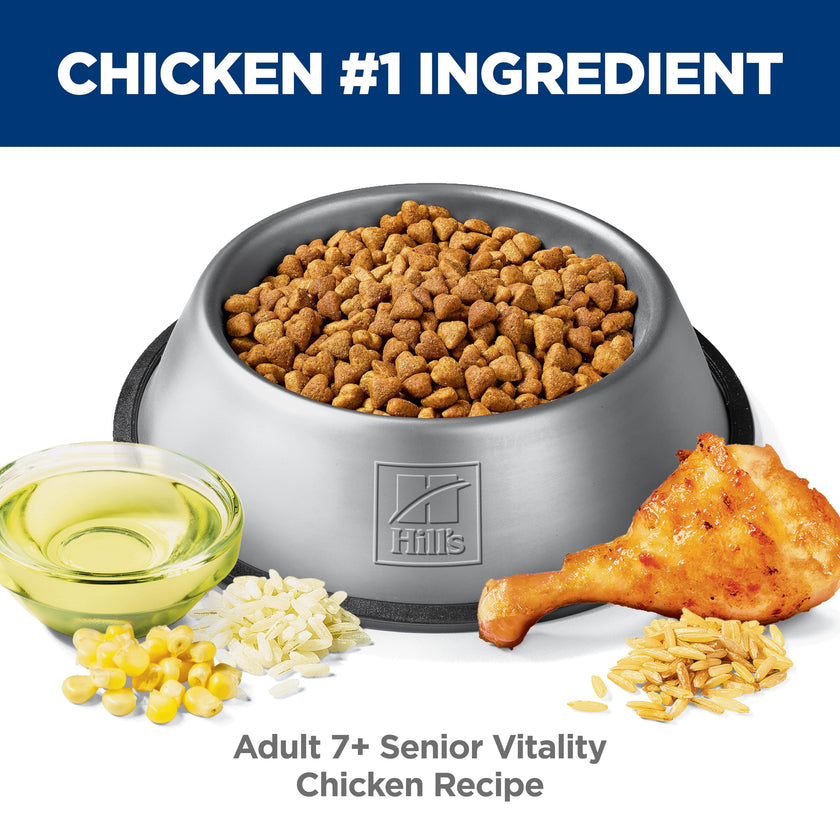 Hill's Science Diet Senior 7+ Senior Vitality Chicken & Rice Recipe Dry Dog Food 9.8 kg Bag 🍁 All In One Marketplace Canada