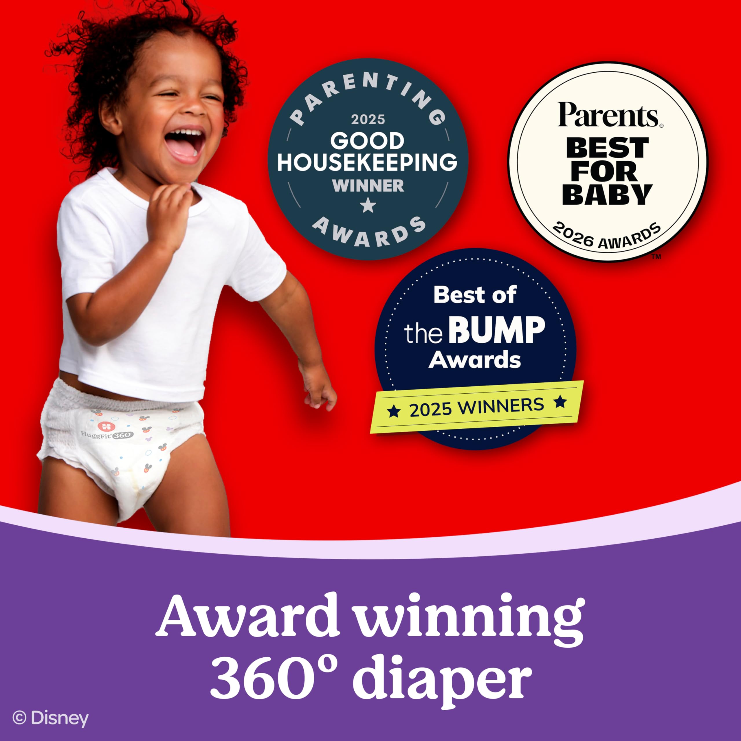 Huggies Size 6 Baby Diapers, Little Movers HuggFit 360° Baby Diapers with 360° Waistband, Size 6 (35+ lbs), 80 Count, Packaging May Vary 🍁 All In One Marketplace Canada