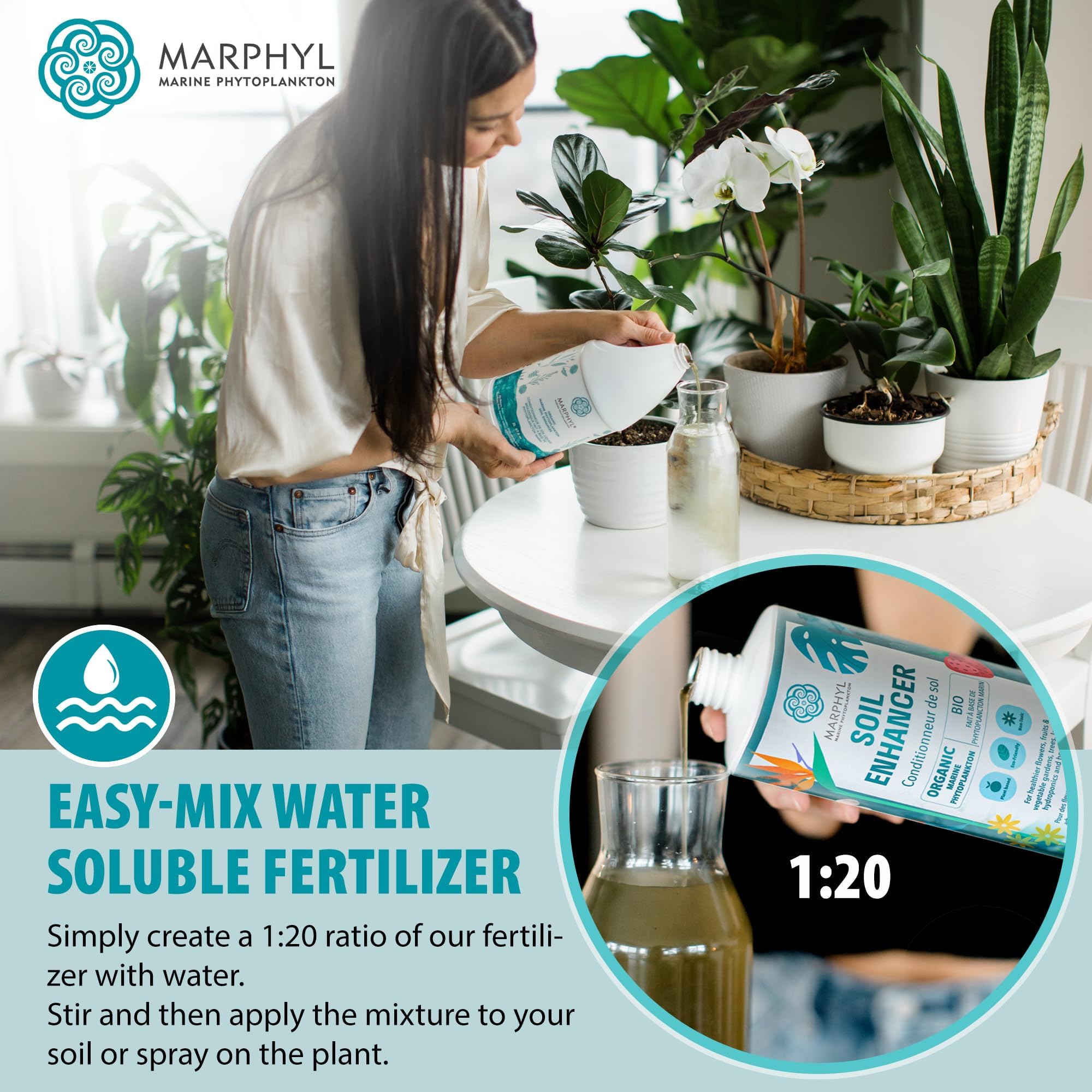 MARPHYL All-Purpose Plant Food – Organic Nutrient-Rich Fertilizer & Soil Enhancer for Indoor & Outdoor Flowers, Vegetables, Succulents, Bamboo & Hydroponics 🍁 All In One Marketplace Canada