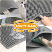 Pieviev Cat Litter Mat Trapper - 76 x 61cm Honeycomb Double Layer Tapis Litiere Chat -Traps Messes, Easy Clean and Durable (Gray) 🍁 All In One Marketplace Canada
