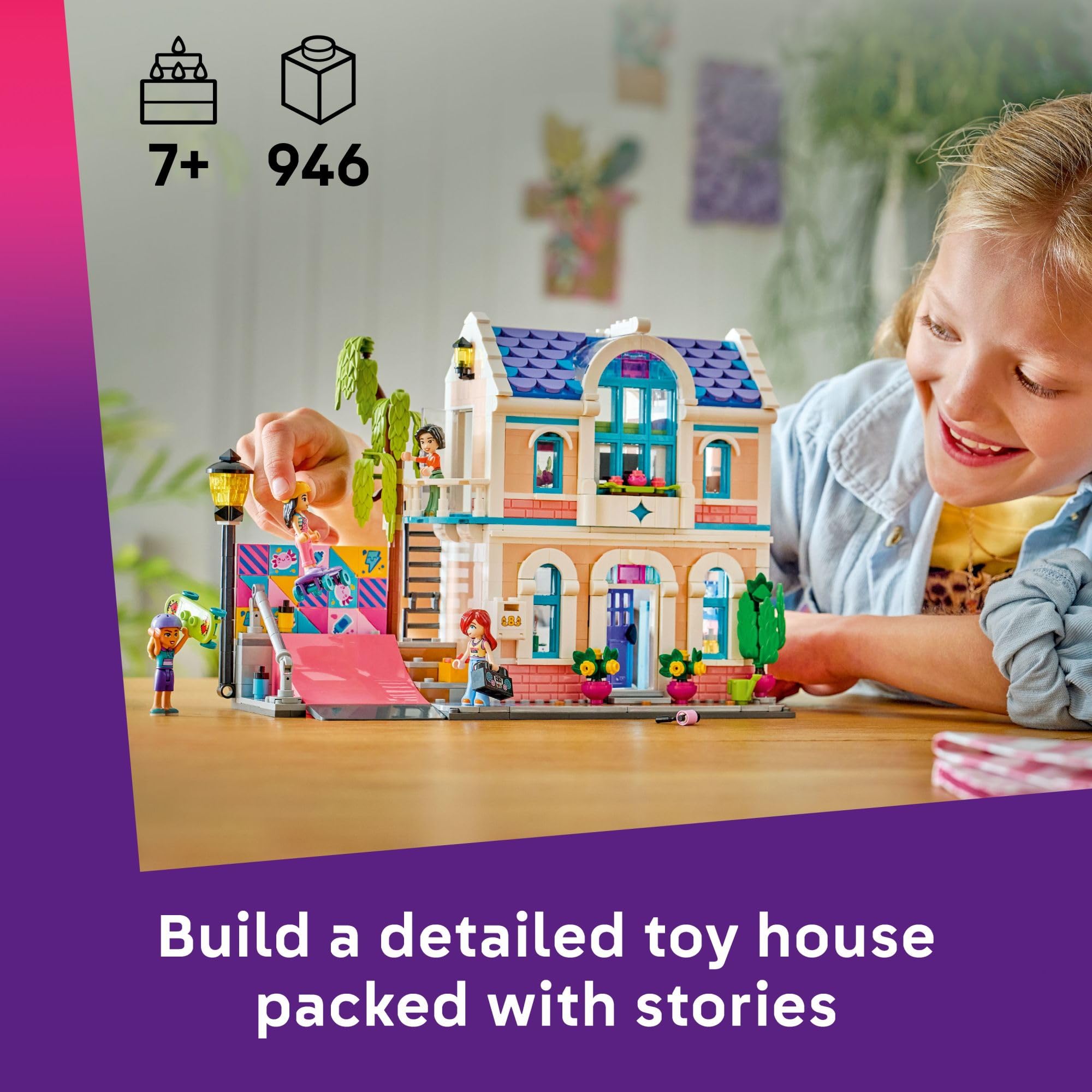 LEGO Friends Liann’s Family House Building Toy for Girls & Boys - Pretend Play Set for Kids, Ages 7+ - W/4 Minidolls, 2 Toy Pet Figures, & Doll House Accessories - Gift Idea for Birthdays - 42687 🍁 All In One Marketplace Canada