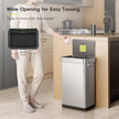 EKO Deluxe Mirage-T 50 Liter / 13.2 Gallon Touchless Rectangular Motion Sensor Trash Can, Matte Stainless Steel Finish 🍁 All In One Marketplace Canada