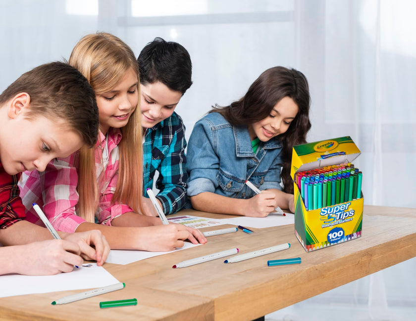 Crayola Super Tips Washable Markers, 100 Count, Bulk, Great for Kids 🍁 All In One Marketplace Canada