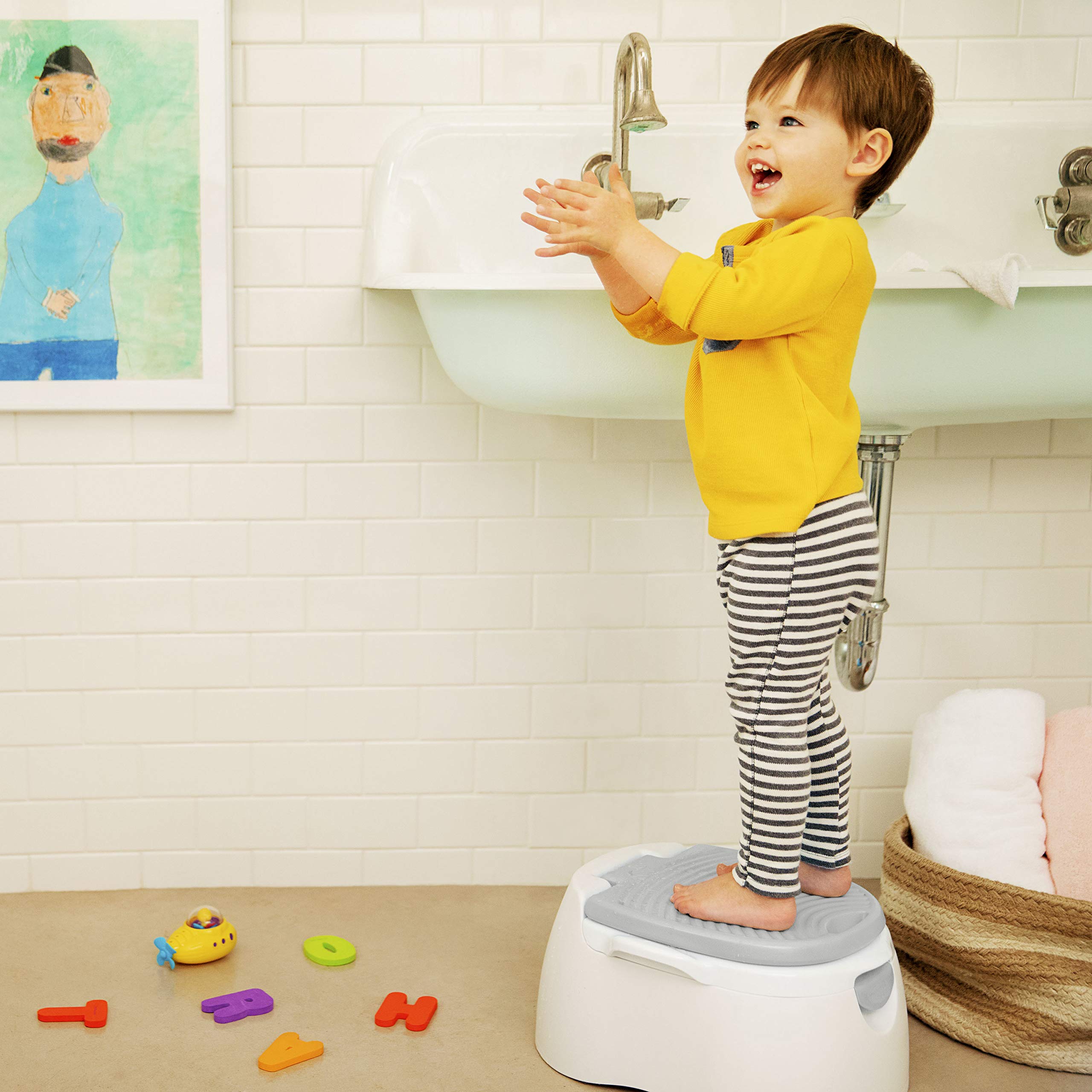 Munchkin Arm & Hammer Multi-Stage 3-in-1 Potty Seat, (Potty Chair, Trainer Ring and Step Stool), Grey 🍁 All In One Marketplace Canada