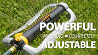 Melnor 65154AMZ XT Turbo Oscillating Sprinkler, Metal Base, 4,500 sq. ft., Quick Connect Bundle, 3-Way Adjustable, Black, Yellow 🍁 All In One Marketplace Canada