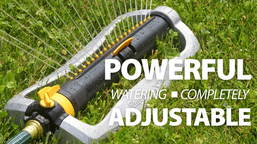 Melnor 65154AMZ XT Turbo Oscillating Sprinkler, Metal Base, 4,500 sq. ft., Quick Connect Bundle, 3-Way Adjustable, Black, Yellow 🍁 All In One Marketplace Canada
