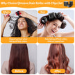 39PCS Self Grip Hair Rollers Curlers 3 Sizes Black Hair Roller 2.5in, 1.9in, 1.4in, Jumbo Hair Roller with 12PCS Duckbill Clips Hair Rollers for Long Medium Short Thick Fine Volume Bangs Hair 🍁 All In One Marketplace Canada