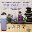 Viva Naturals Organic Massage Oil Scented (8 fl. oz.) - Non-Greasy Relaxation Scented Massage Oil with Mess-Free Pump, Moisturizing Proprietary Lavender Blend Body Oil, Non-GMO and Certified Organic, 237 mL 🍁 All In One Marketplace Canada