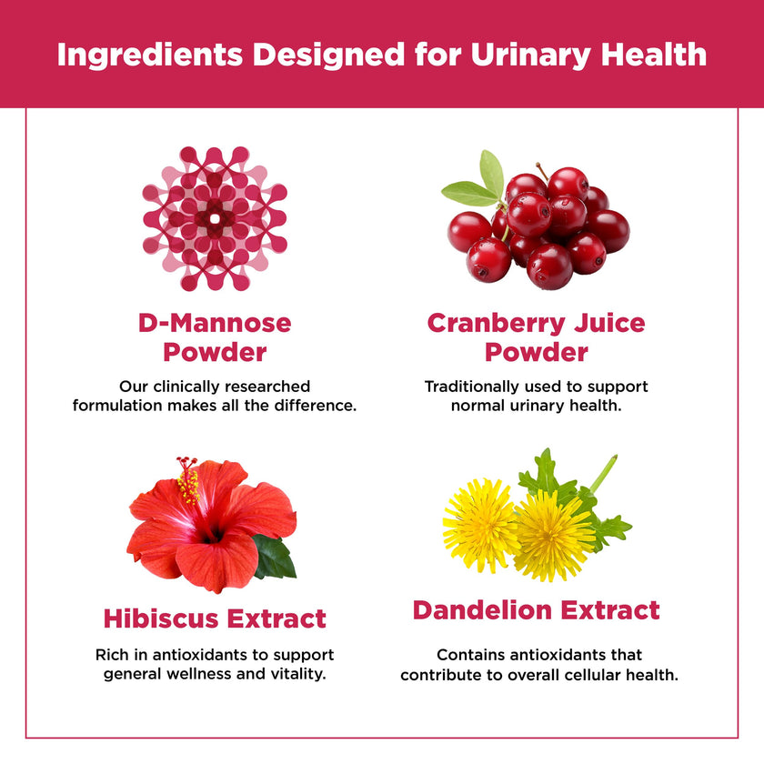 PlantVital D-Mannose Capsules - Made in Canada - 1000mg Daily Dose (2 Capsules) - Cranberry Pills for UTI Support & Bladder Health – DMannose and Cranberry Supplement - 120 Count, 2-Month Supply 🍁 All In One Marketplace Canada