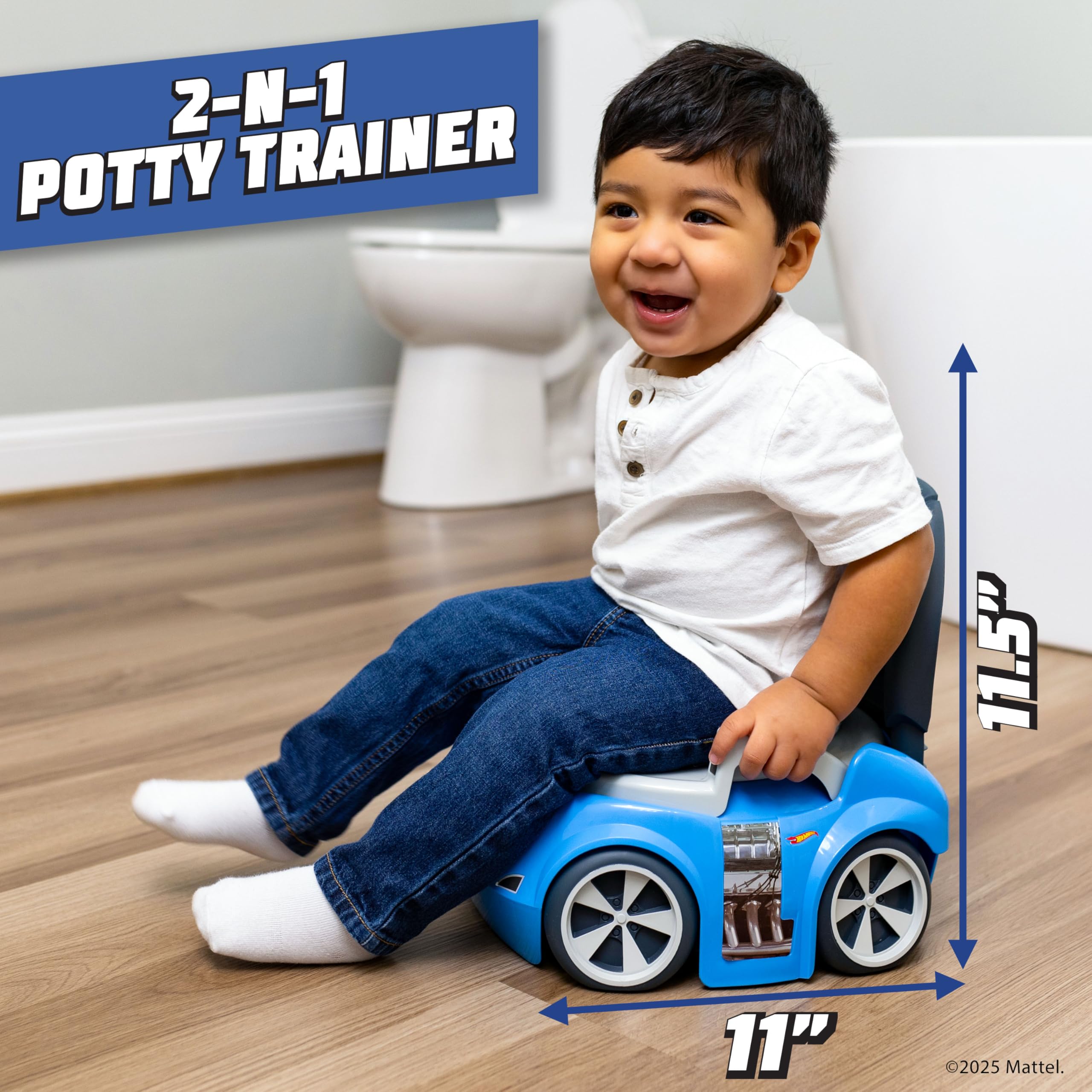 Hot Wheels Blue Race Car Potty Training Toilet, Includes Detachable Toddler Toilet Seat and Kids Potty, Ages 12 Months and Up 🍁 All In One Marketplace Canada