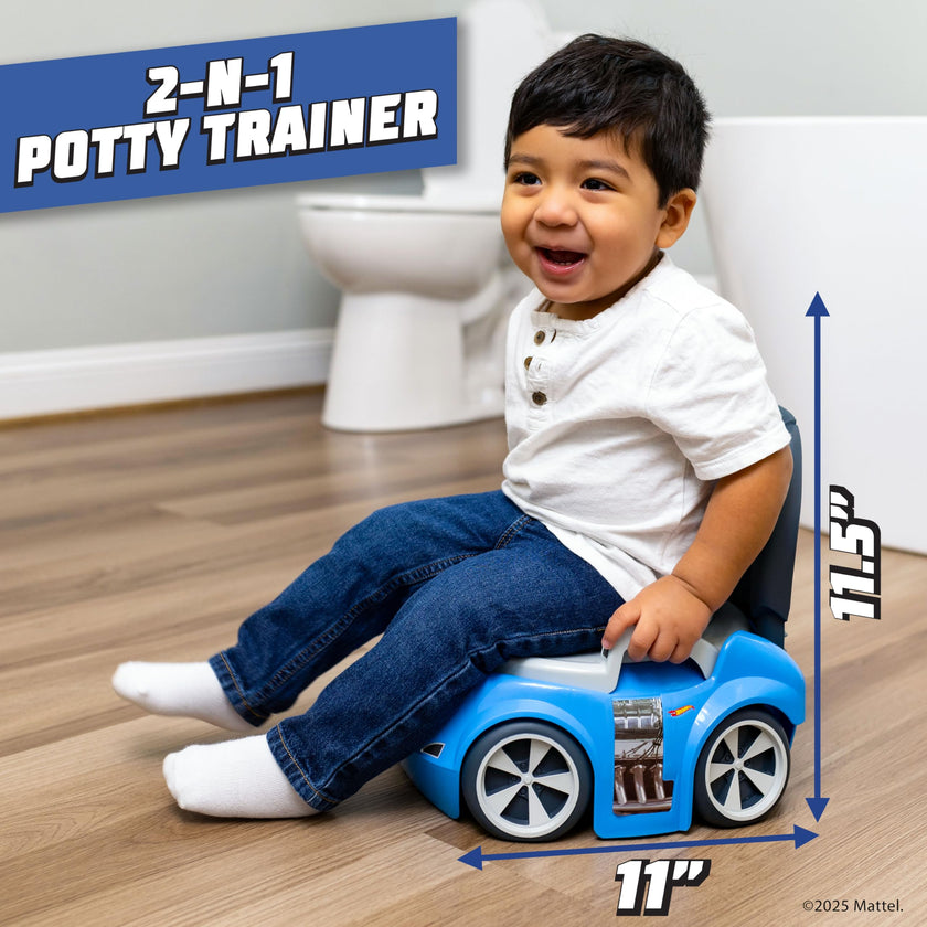 Hot Wheels Blue Race Car Potty Training Toilet, Includes Detachable Toddler Toilet Seat and Kids Potty, Ages 12 Months and Up 🍁 All In One Marketplace Canada