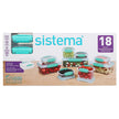 Sistema Food Storage Containers with Lids for Lunch, Meal Prep and Leftovers, Dishwasher Safe, BPA-Free, Teal, 18 Piece Set 🍁 All In One Marketplace Canada