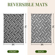 OPPODREAM Outdoor Rug 5x7 Ft, Waterproof Outdoor Plastic Straw Rug for Patio, Reversible Out Door Carpet for Camping, Deck, Rv, 5 x 7 Area Carpet Balcony, Porch, Backyard, Black and White 🍁 All In One Marketplace Canada