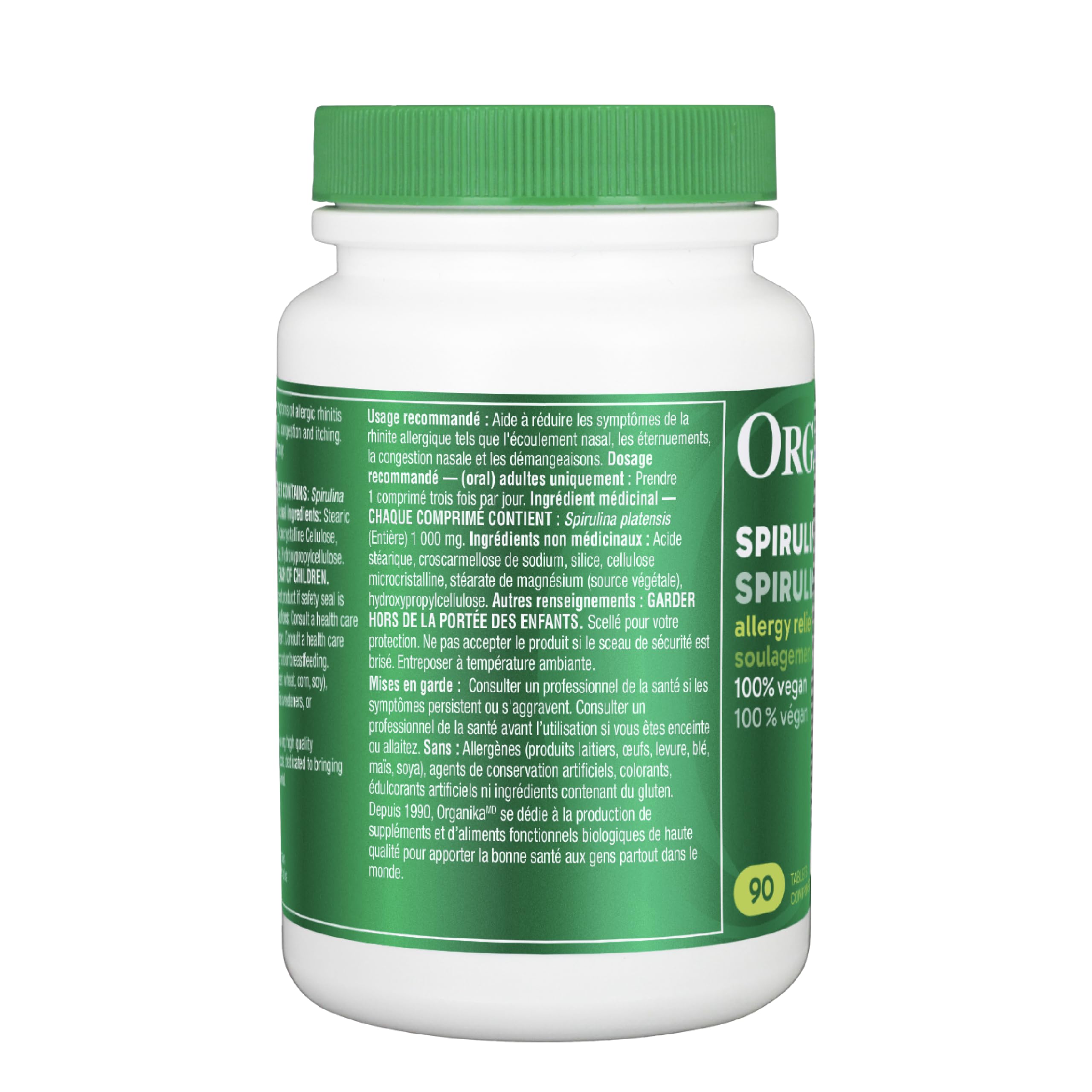 Organika Spirulina 90 Tabs 🍁 All In One Marketplace Canada