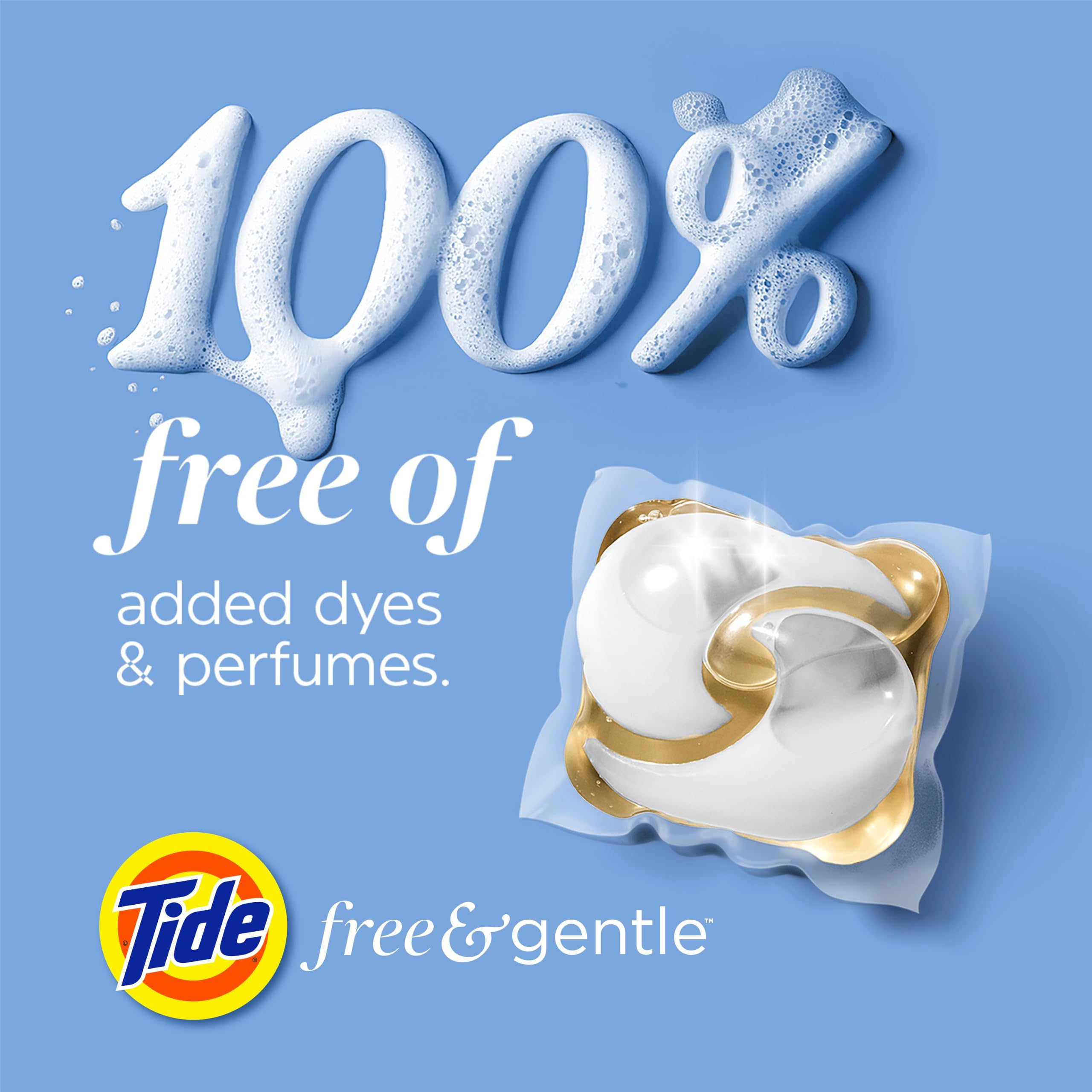 Tide PODS Free & Gentle Liquid Laundry Detergent Pacs, HE Compatible and Coldwater Clean, 76 Count 🍁 All In One Marketplace Canada