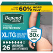 Depend FIT-FLEX Adult Incontinence Underwear for Men, Maximum Absorbency, XL, Grey, 26 Count 🍁 All In One Marketplace Canada