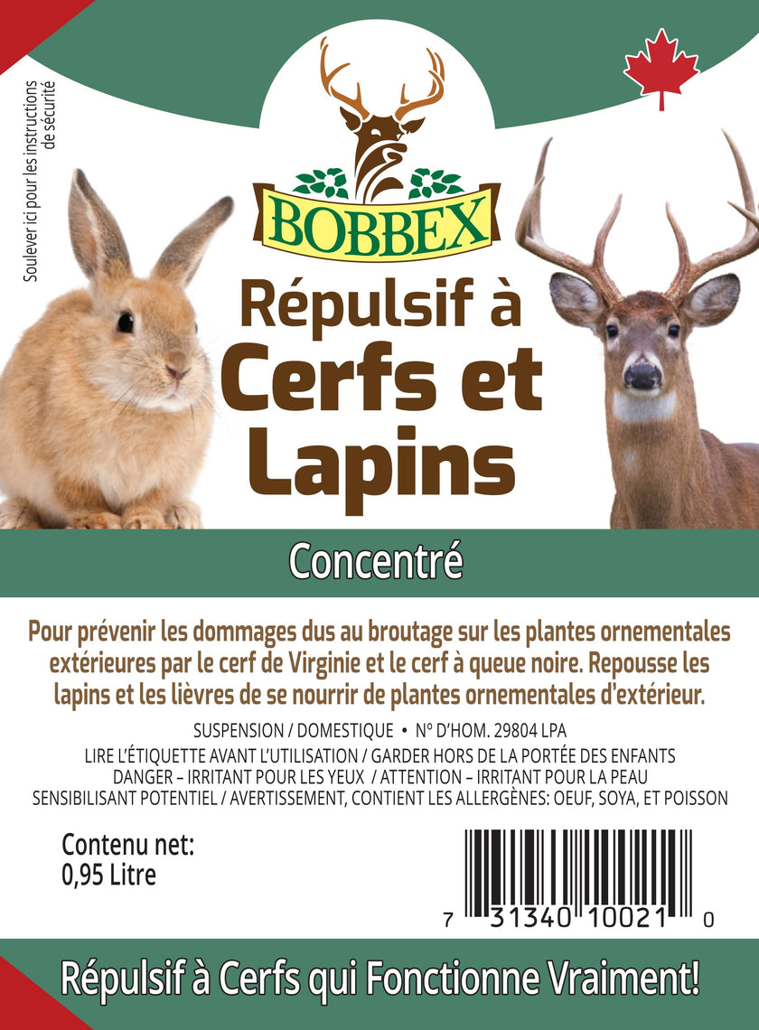 Bobbex Deer & Rabbit Repellent 0.95 Liter Concentrate 🍁 All In One Marketplace Canada
