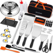 RINPIR 42pcs Griddle Accessories Kit for Blackstone, Flat Top Grill Spatula Set with Enlarged Spatulas, Melting Dome and Burger Press, Professional Hibachi Tools Gifts for Outdoor BBQ Teppanyaki 🍁 All In One Marketplace Canada