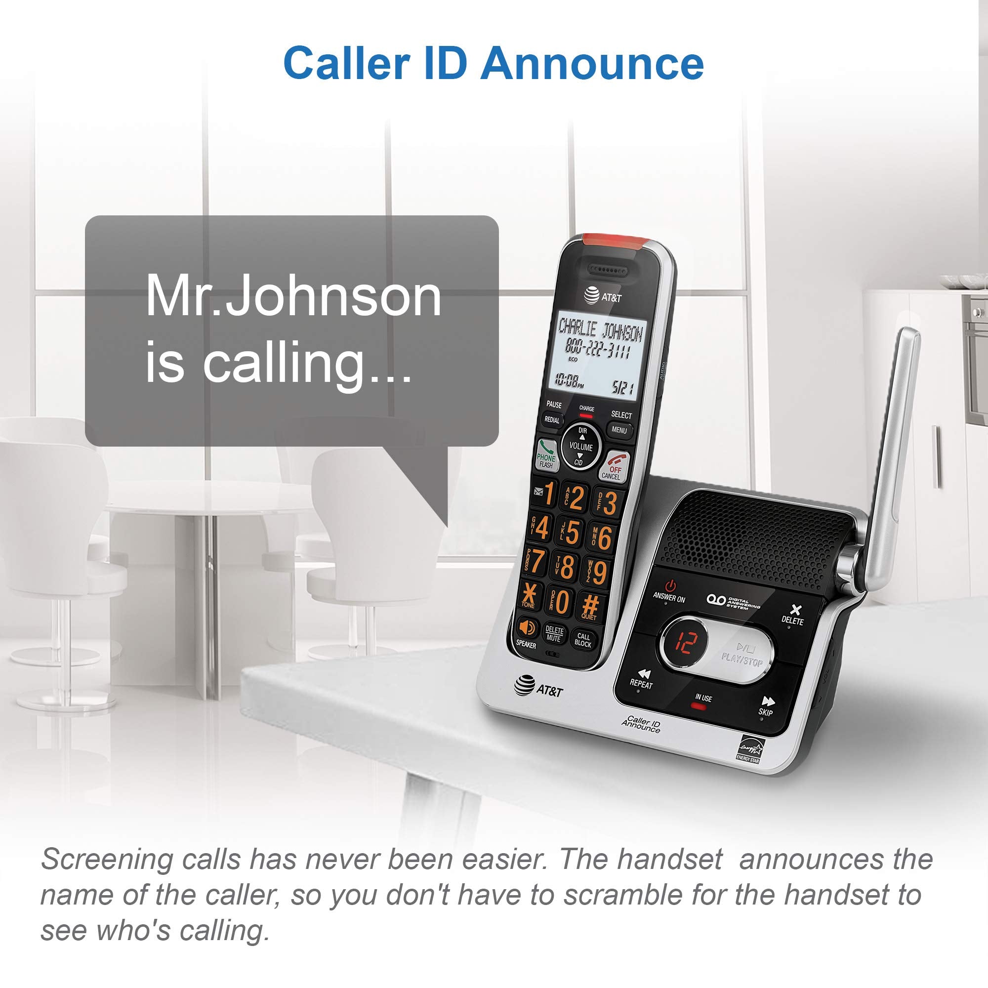 AT&T BL102-4S 4-Handset Cordless Phone with Answering System, 2