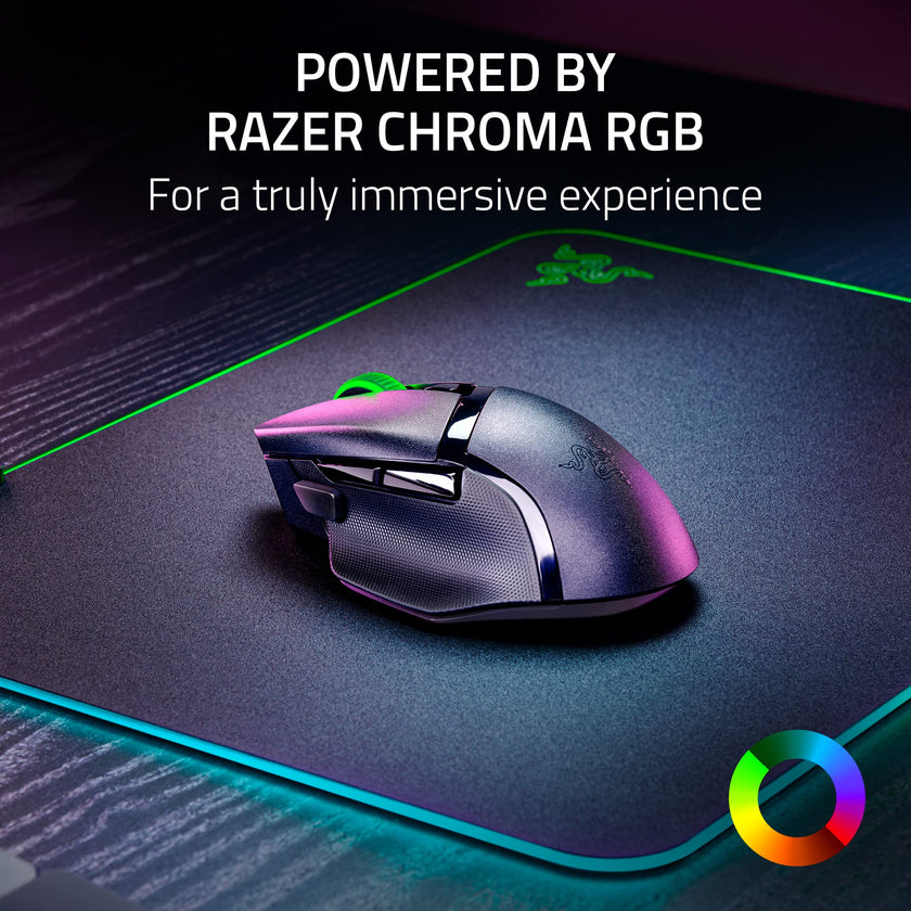 Razer Basilisk V3 X HyperSpeed Wireless Gaming Mouse: Up to 285 Hr Battery - 18K Optical Sensor - Mechanical Switches - Chroma RGB - 9 Programmable Controls - Black 🍁 All In One Marketplace Canada
