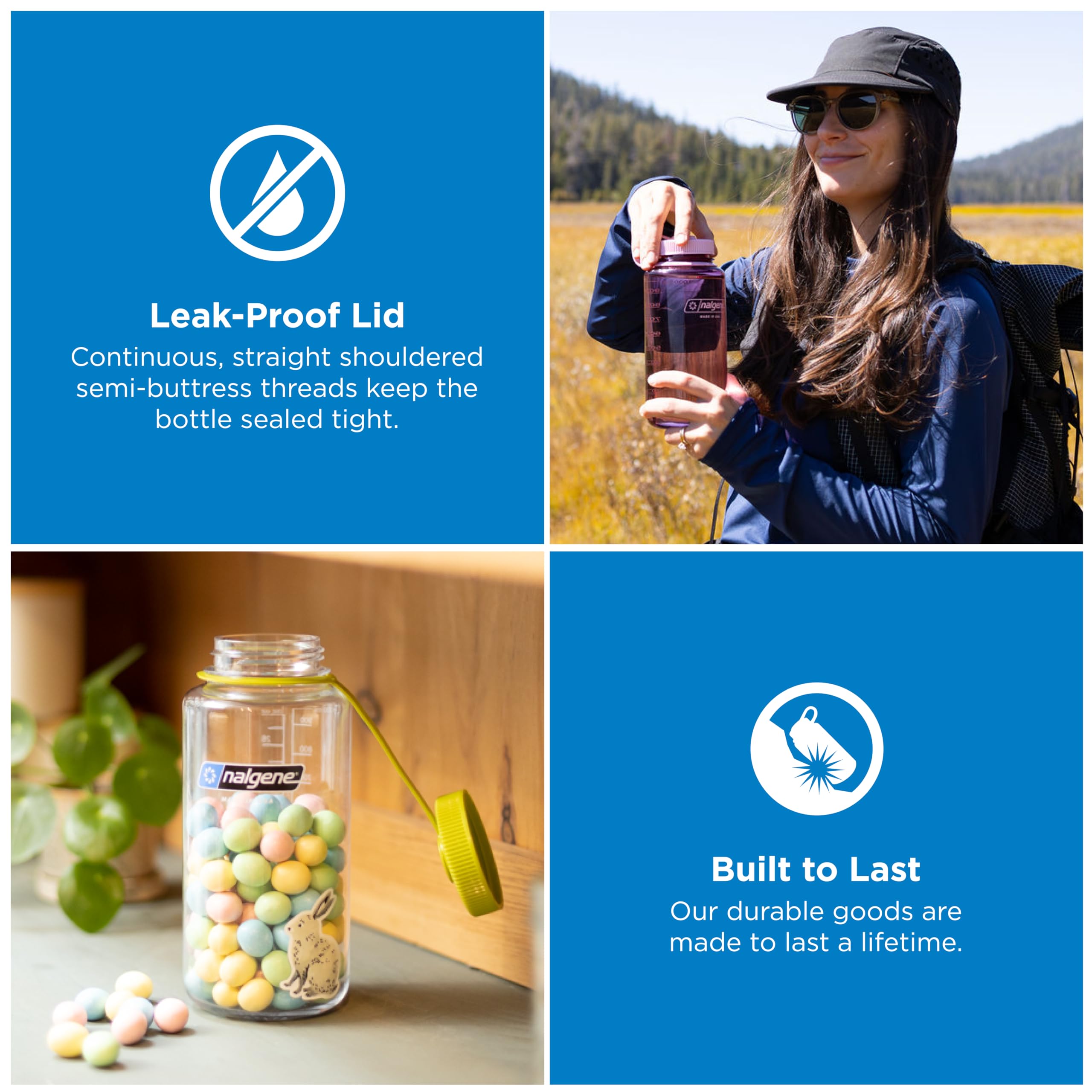 Nalgene 32 oz Wide Mouth Water Bottle, Clear 🍁 All In One Marketplace Canada