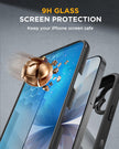Miracase for iPhone 17 Case 6.3'', Full-Body Bumper Military Grade Drop Protection Outdoor Phone case with Built-in Glass Screen &Camera Control,Easy Installation,No Gap,Compatible with MagSafe,Black 🍁 All In One Marketplace Canada