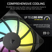 CORSAIR RS120 ARGB 120mm PWM Fans – Daisy-Chain Connection – Low-Noise – Magnetic Dome Bearing – Triple Pack – Black 🍁 All In One Marketplace Canada