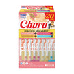 INABA Churu Cat Treats, Lickable, Squeezable Creamy Purée Cat Treat with Green Tea Extract & Taurine, 14 Grams Each Tube, 20 Tubes, Seafood Variety Box 🍁 All In One Marketplace Canada