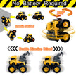 Construction Monster Truck Toys - 4pcs Excavator, Mixer, Crane, Dump Trucks Toy | Push and Go Friction Powered Cars Stunt Vehicles Playset | Kids Birthday Party Favors Gifts for 3+ Year Old Boys Girls 🍁 All In One Marketplace Canada