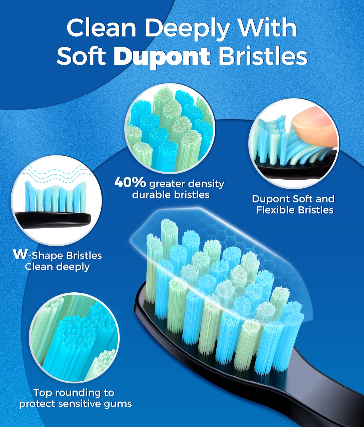 TEETHEORY Sonic Electric Toothbrushes for Adults and Kids, 8 Brush Heads Electric Toothbrush with 40000 VPM Deep Clean 5 Modes, Rechargeable Fast Charge 4 Hours Last 30 Days(Black) 🍁 All In One Marketplace Canada