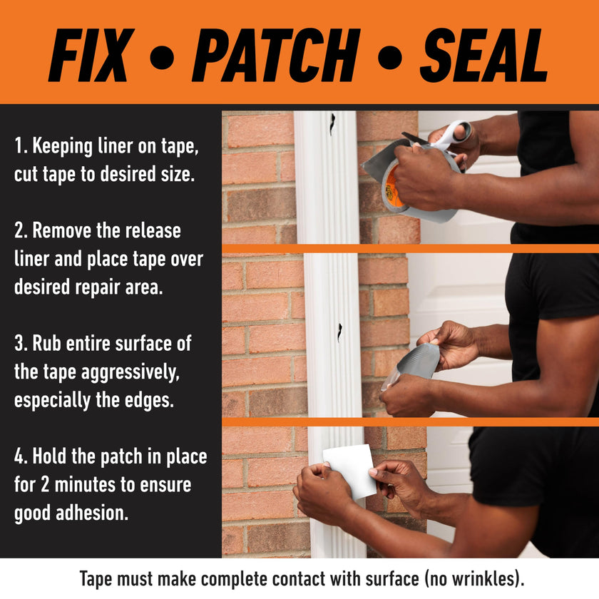 Gorilla Waterproof Patch & Seal Tape, Heavy-Duty, Instantly Seals, Works Underwater, Indoor/Outdoor, Flexible Permanent Bond, 4 in x 10 ft, White 🍁 All In One Marketplace Canada