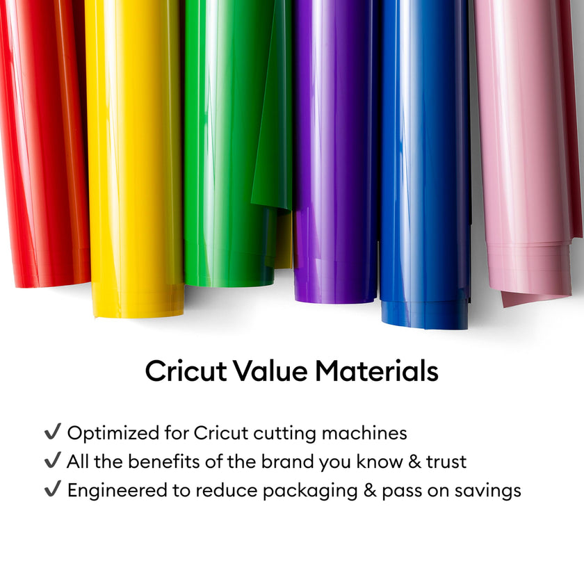 Cricut® Value Iron-On - Black (12 in x 20 ft) - HTV Heat Transfer Vinyl 🍁 All In One Marketplace Canada