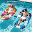 SEETOHOME 2 Pack Pool Floaties for Adults, Heavy Duty Inflatable Pool Lounger Floating Adult with Detachable Cup Holders & Backrest, Adult Pool Float Lounger for Beaches, Lakes, Rivers, Parties 🍁 All In One Marketplace Canada