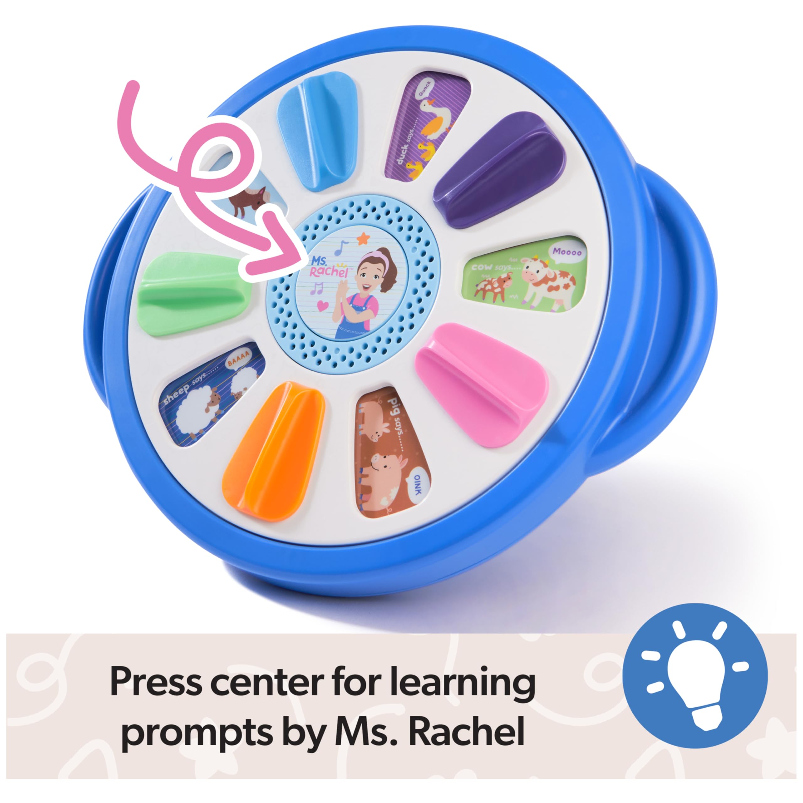 Ms. Rachel Official Spin Along Learning Wheel with 3 Learning Play Modes, Educational Toys & Toddler Toys for Girls & Boys Ages 1-3+ 🍁 All In One Marketplace Canada