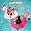 JOYIN 2-Pack Flamingo Unicorn Pool Float - Fun Beach Floaties, Inflatable Swimming Pool Tubes Party Toys, Lake Beach Floaty Swim Rings Summer Pool Raft Lounger for Adults & Kids 🍁 All In One Marketplace Canada