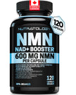 Nutratology® NMN Supplement - 1200 mg Per Serving - NAD+ Booster - Made In Canada - Premium 99% Purity - Protects Cellular Health & Supports Healthy Aging - 120 Capsules 🍁 All In One Marketplace Canada