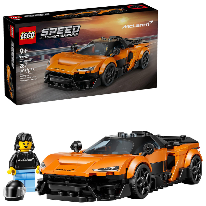 LEGO Speed Champions McLaren W1 Race Car Toy for Boys & Girls, Ages 9+ - Building Set for Pretend Play & Display w/1 Driver Minifigure - Gift Idea for Kids & Supercar Fans - 77257 🍁 All In One Marketplace Canada