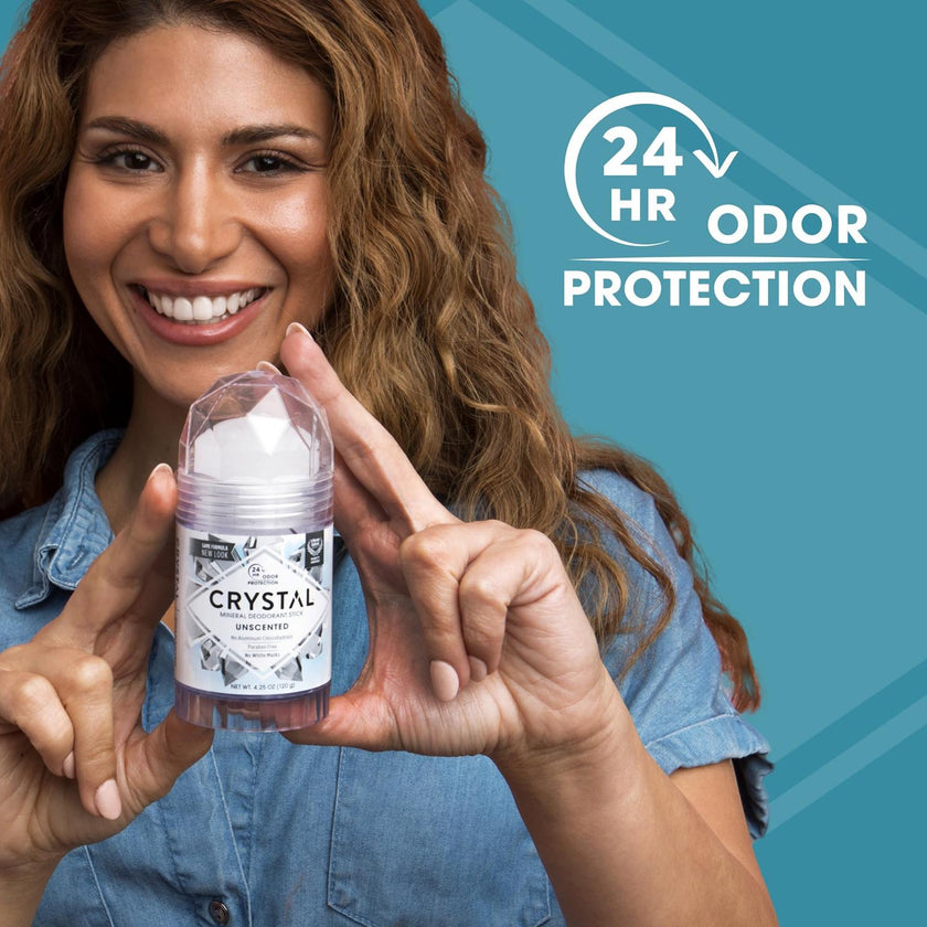 Crystal Mineral Deodorant Stick, 120g – Aluminum-Free, Unscented Natural Deodorant, 24-Hour Odor Protection, No Stains or Residue, Vegan & Cruelty-Free 🍁 All In One Marketplace Canada