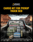 AUTOWN Cargo Net for Pickup Truck Bed - Stretchable 4'x4' to 7'x7', High Elastic Fine Mesh 1''x1'' with 8 Metal Carabiners - Ideal for ATV, SUV, UTV, Truck and Boat Use (Single Layer) 🍁 All In One Marketplace Canada
