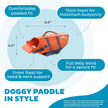 Outward Hound Granby Splash Dog Life Jacket with Handle, Reflective Floating Vest for Swimming & Boating, Maximum Buoyancy, All Skill Levels, Extra-Small Dogs & Puppies (11–15